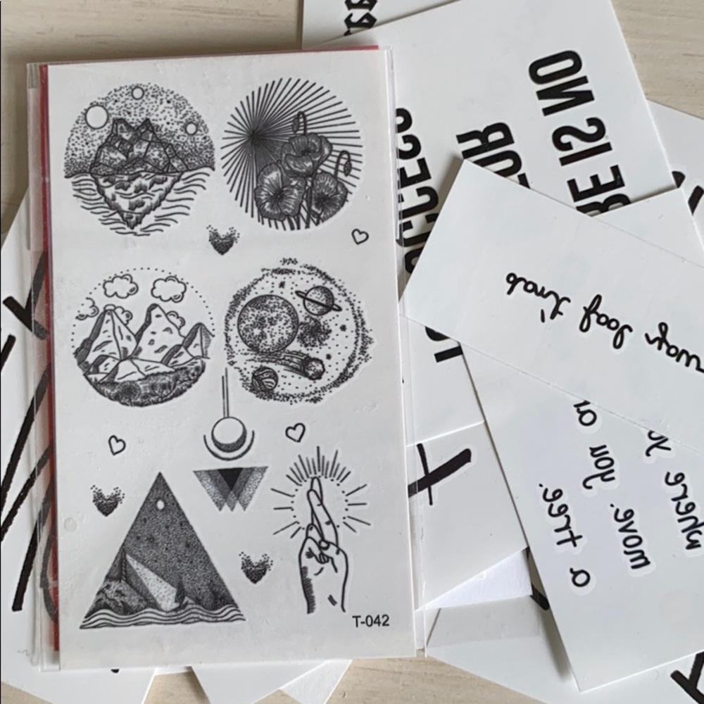 Collection of temporary tattoos